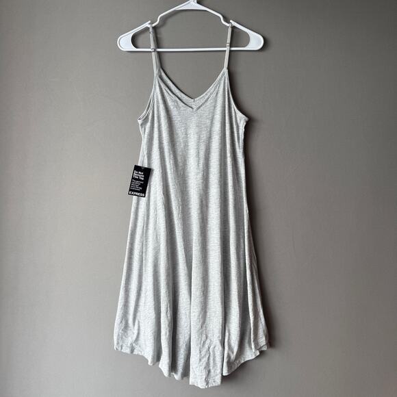 Express sz S gray spaghetti strap shift mini‎ dress NWT - Picture 7 of 9